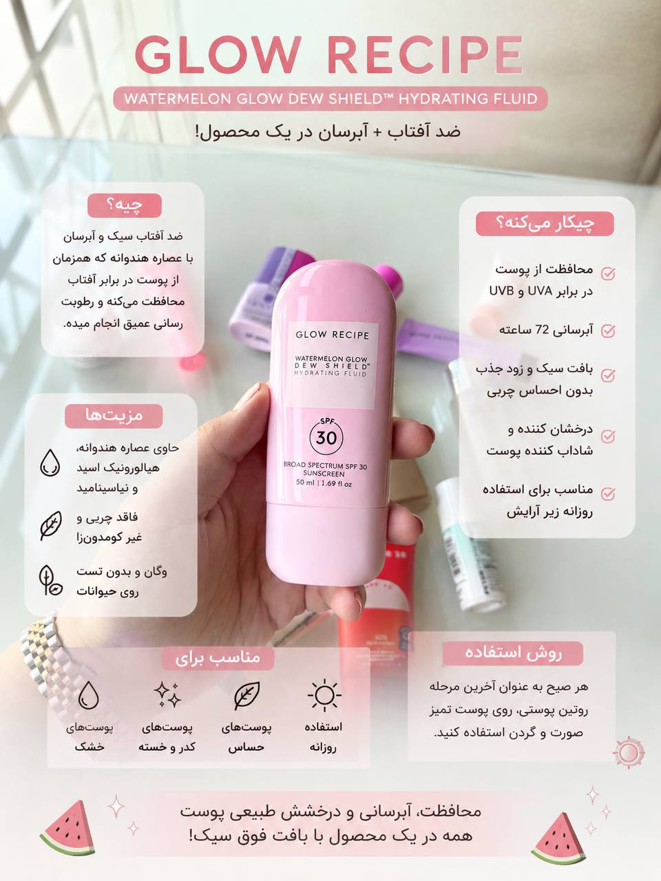 ضدافتاب glow recipe